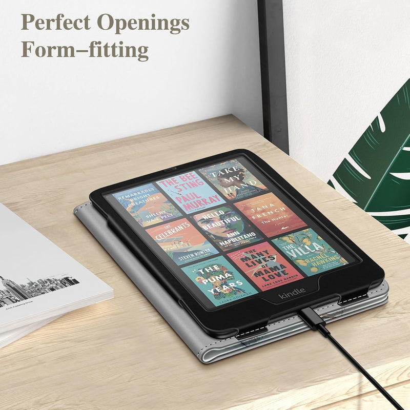 Kindle Paperwhite/Kindle Colorsoft 7" (12th Gen, 2024) Vegan Leather Sleeve Case with Stand and Handstrap | Fintie