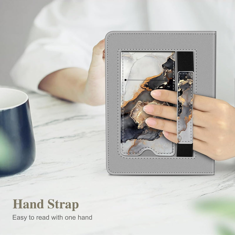 Kindle Paperwhite/Kindle Colorsoft 7" (12th Gen, 2024) Vegan Leather Sleeve Case with Stand and Handstrap | Fintie