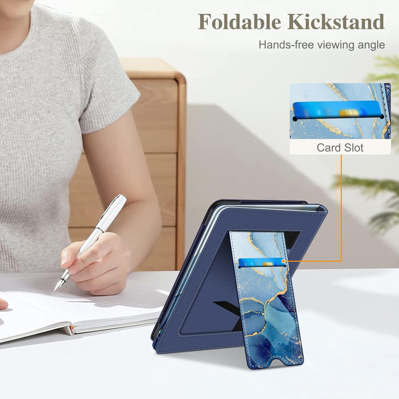 Kindle Paperwhite/Kindle Colorsoft 7" (12th Gen, 2024) Vegan Leather Sleeve Case with Stand and Handstrap | Fintie