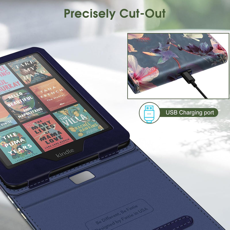 Flip Case for Kindle Paperwhite 7"/6.8" (12th/11th Gen) and Kindle Colorsoft [Vertical Stand Cover] | Fintie