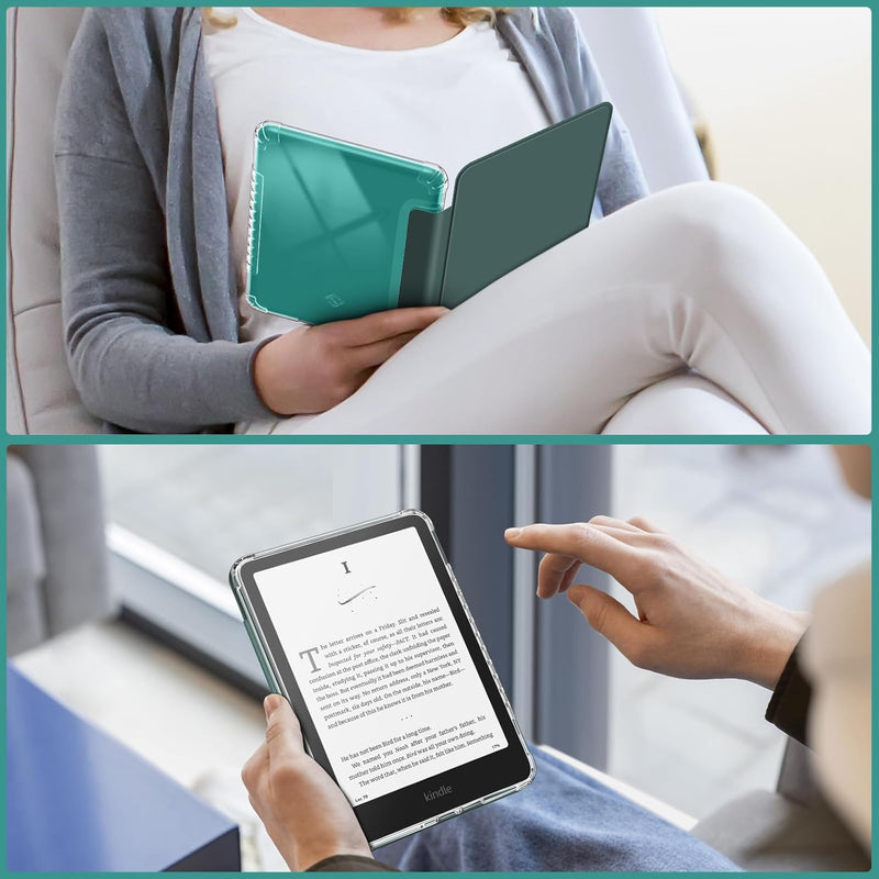 Kindle Paperwhite 7-inch (2024)/Kindle Colorsoft 2024 Slim Case with Clear Soft TPU Back | Fintie