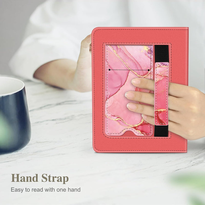 Kindle Paperwhite/Kindle Colorsoft 7" (12th Gen, 2024) Vegan Leather Sleeve Case with Stand and Handstrap | Fintie
