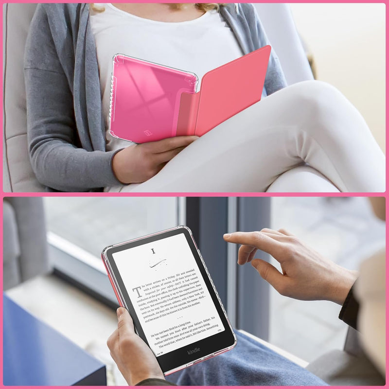 Kindle Paperwhite 7-inch (2024)/Kindle Colorsoft 2024 Slim Case with Clear Soft TPU Back | Fintie