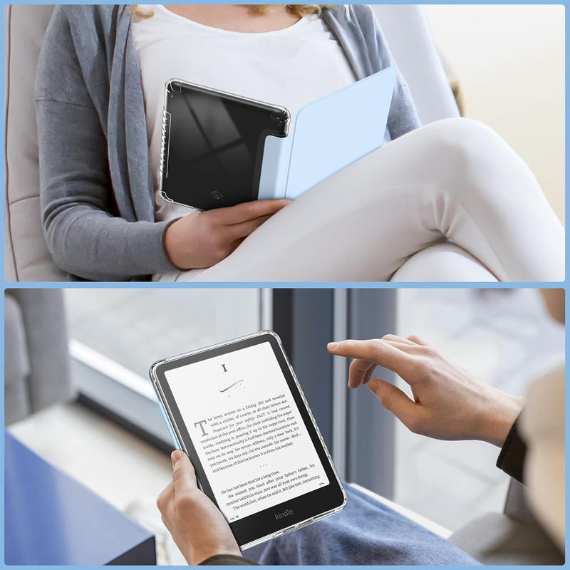 Kindle Paperwhite 7-inch (2024)/Kindle Colorsoft 2024 Slim Case with Clear Soft TPU Back | Fintie