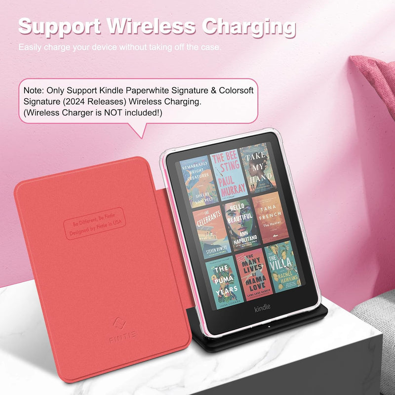 Kindle Paperwhite 7-inch (2024)/Kindle Colorsoft 2024 Slim Case with Clear Soft TPU Back | Fintie