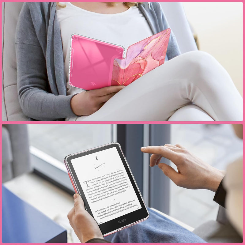 Kindle Paperwhite 7-inch (2024)/Kindle Colorsoft 2024 Slim Case with Clear Soft TPU Back | Fintie