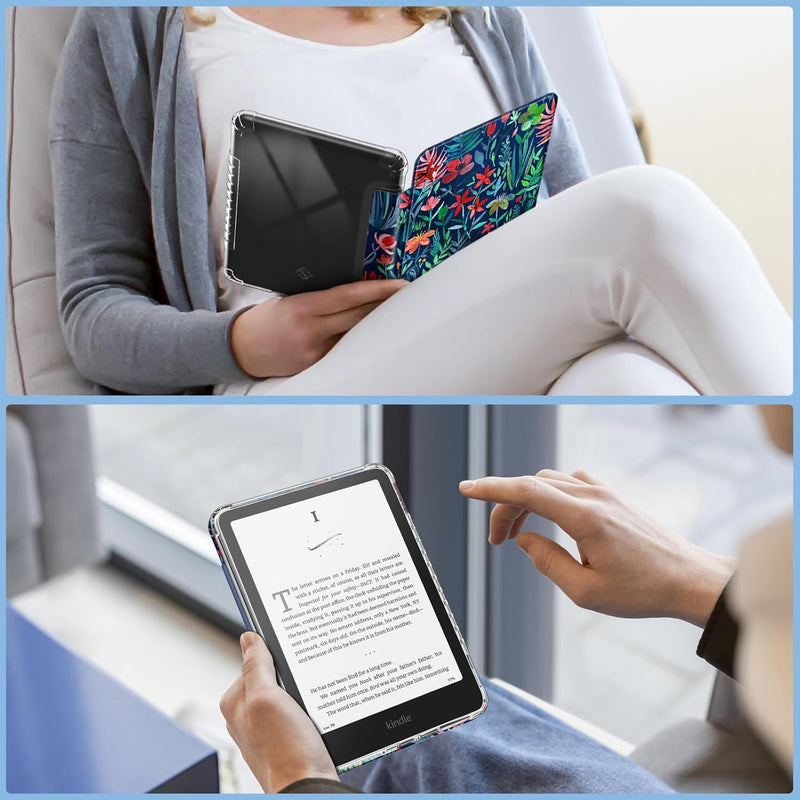 Kindle Paperwhite 7-inch (2024)/Kindle Colorsoft 2024 Slim Case with Clear Soft TPU Back | Fintie