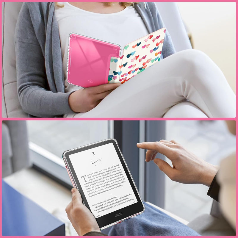 Kindle Paperwhite 7-inch (2024)/Kindle Colorsoft 2024 Slim Case with Clear Soft TPU Back | Fintie