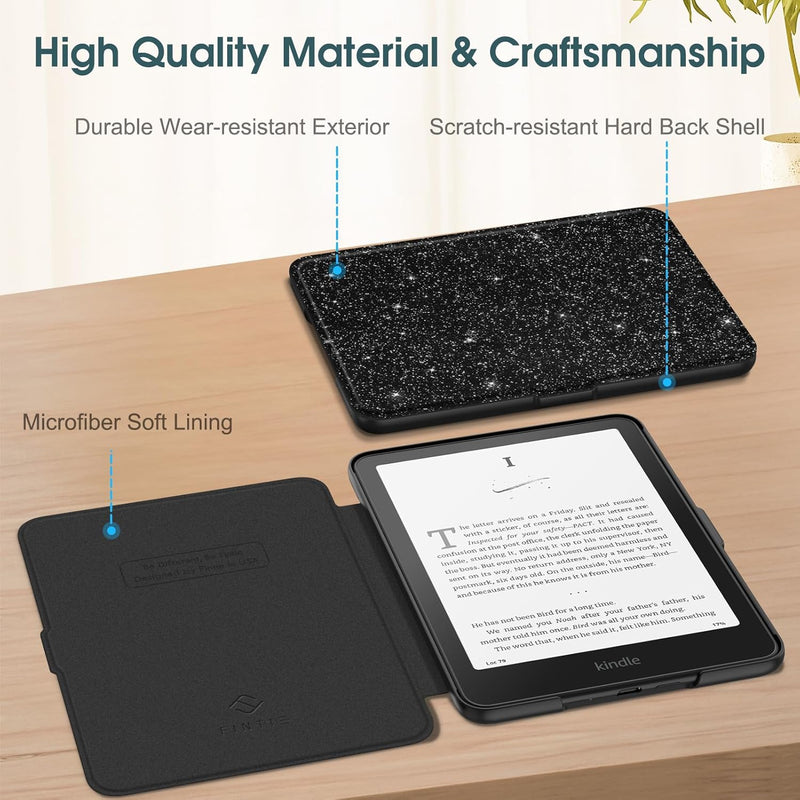 Kindle Paperwhite 7-Inch (12th Gen, 2024)/Kindle Colorsoft 2024 Slim PU Leather Case | Fintie