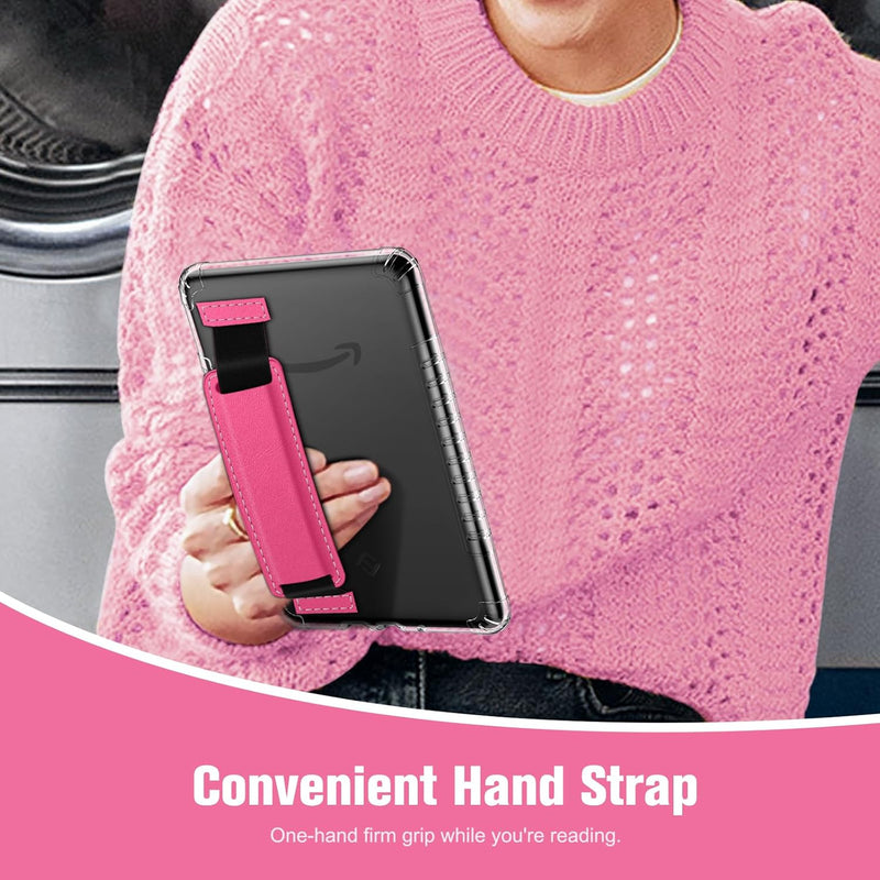Kindle Colorsoft / Kindle Paperwhite 7" 2024 Clear Back Cover with Hand Strap| Fintie