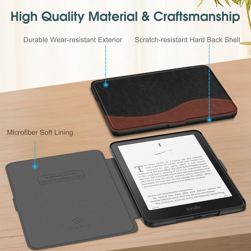 Kindle Paperwhite 7-Inch (12th Gen, 2024)/Kindle Colorsoft 2024 Slim PU Leather Case | Fintie