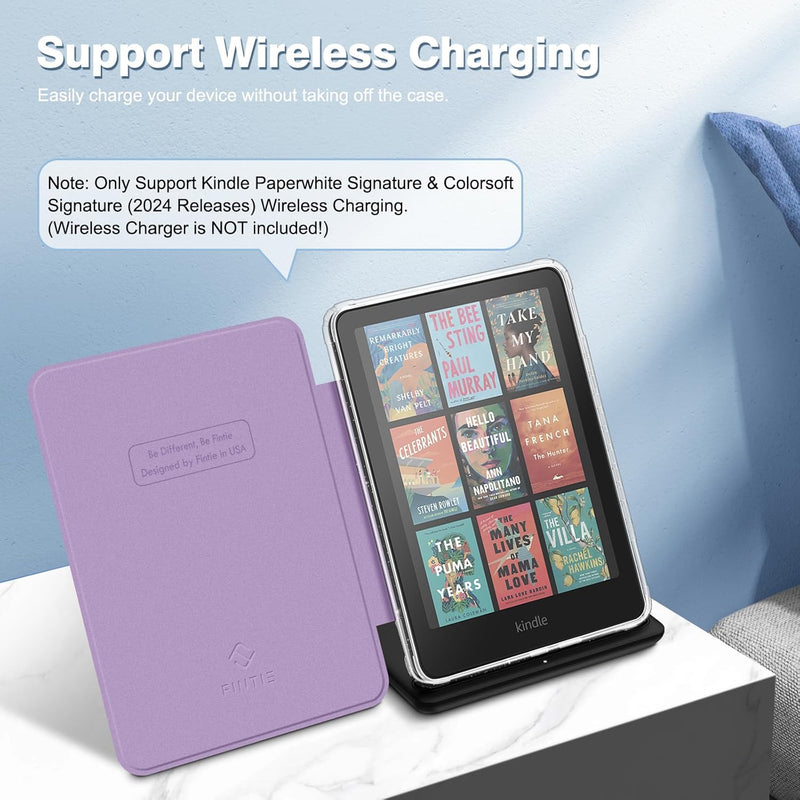 Kindle Paperwhite 7-inch (2024)/Kindle Colorsoft 2024 Slim Case with Clear Soft TPU Back | Fintie