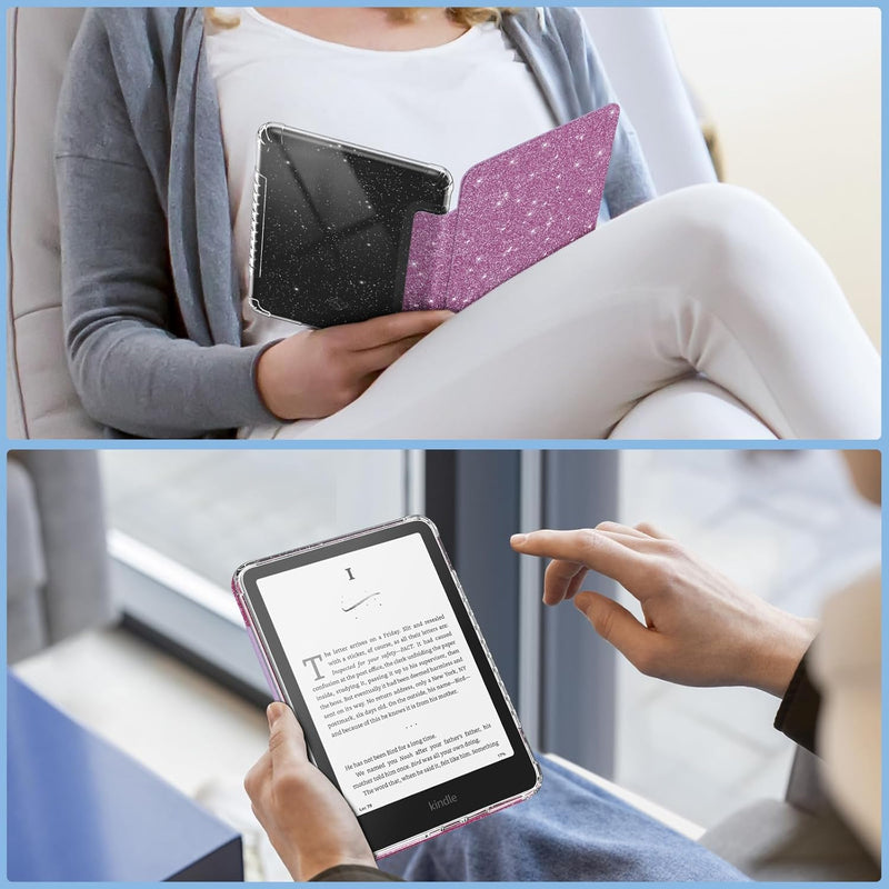 Kindle Paperwhite 7-inch (2024)/Kindle Colorsoft 2024 Slim Case with Clear Soft TPU Back | Fintie