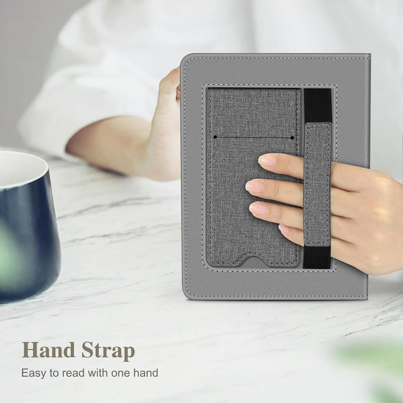 Kindle Paperwhite/Kindle Colorsoft 7" (12th Gen, 2024) Vegan Leather Sleeve Case with Stand and Handstrap | Fintie