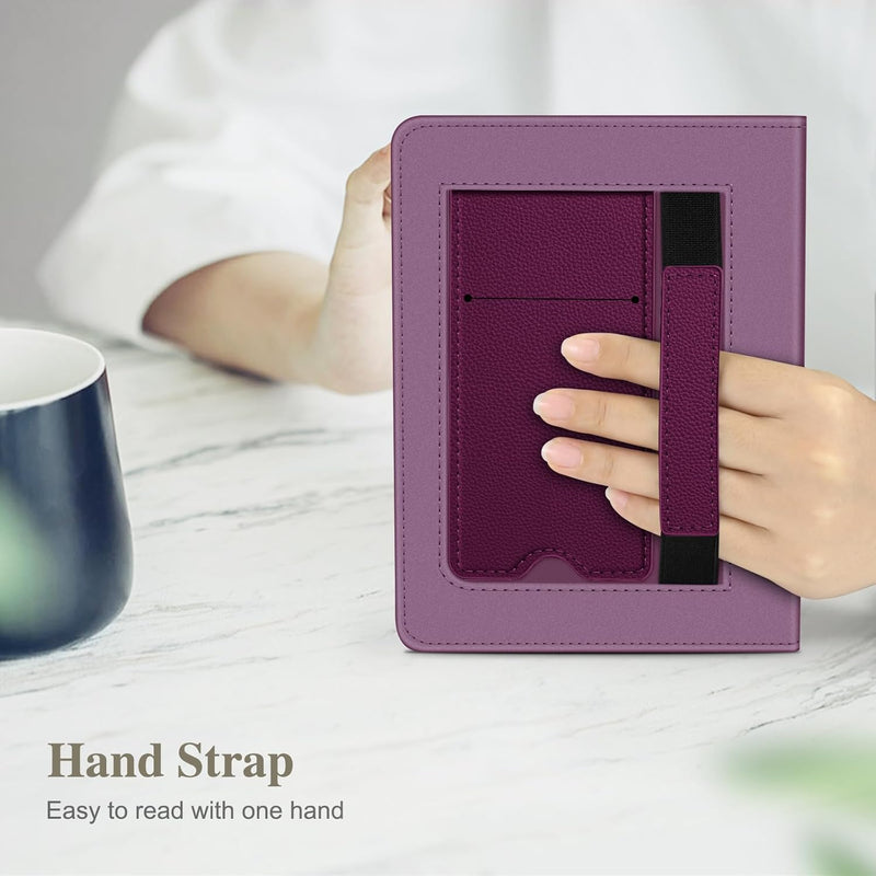 Kindle Paperwhite/Kindle Colorsoft 7" (12th Gen, 2024) Vegan Leather Sleeve Case with Stand and Handstrap | Fintie