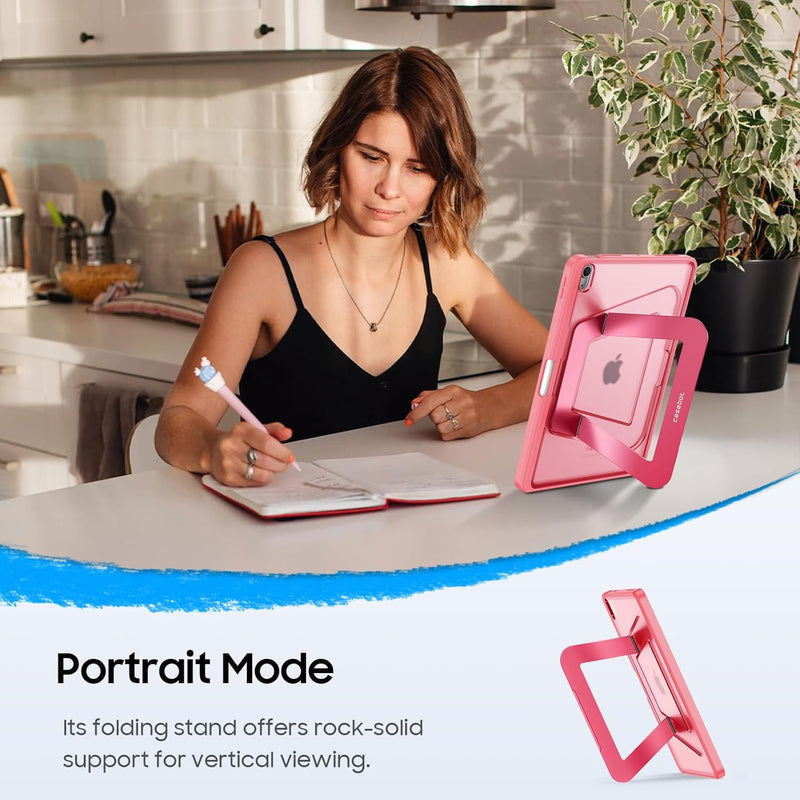 Shockproof Case for iPad Air 11 (M3/M2 Chip) w/Multi-Angle Kickstand, Slim Frosted Back Cover | Fintie
