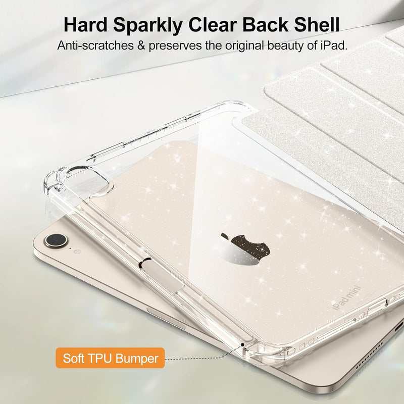 Glittering Slim Case for iPad Mini 7th Gen (A17 Pro)/iPad Mini 6th Gen 8.3" | Fintie
