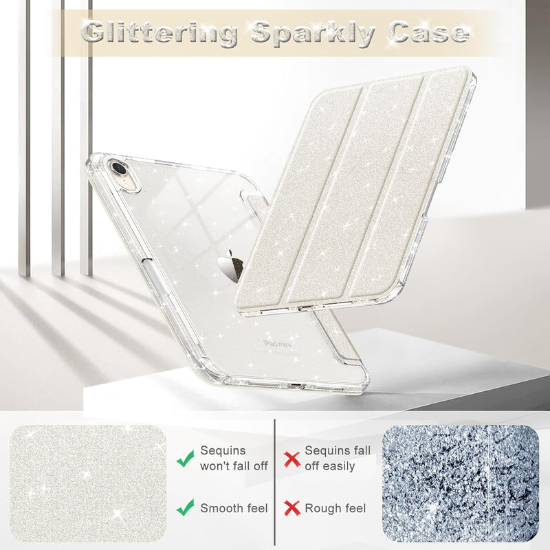 Glittering Slim Case for iPad Mini 7th Gen (A17 Pro)/iPad Mini 6th Gen 8.3" | Fintie