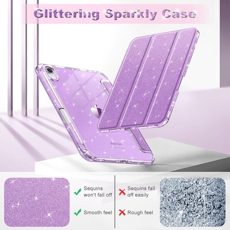 Glittering Slim Case for iPad Mini 7th Gen (A17 Pro)/iPad Mini 6th Gen 8.3" | Fintie