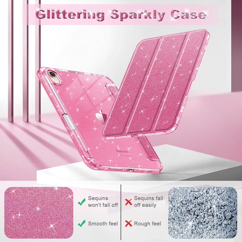 Glittering Slim Case for iPad Mini 7th Gen (A17 Pro)/iPad Mini 6th Gen 8.3" | Fintie