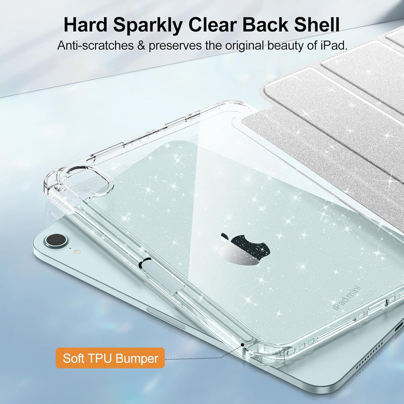 Glittering Slim Case for iPad Mini 7th Gen (A17 Pro)/iPad Mini 6th Gen 8.3" | Fintie