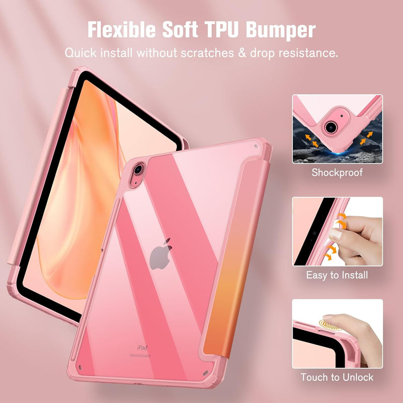 iPad 11th Gen A16 Chip 2025, iPad 10th Gen 10.9" 2022 Hybrid Slim Case w/ Pencil Holder | Fintie