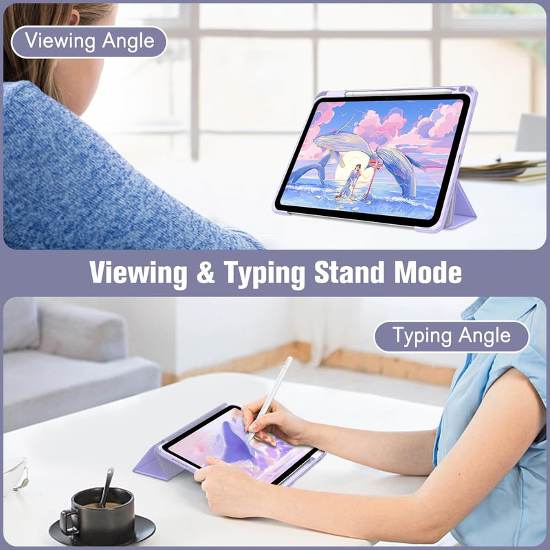iPad 11th Gen A16 Chip 2025, iPad 10th Gen 10.9" 2022 Hybrid Slim Case w/ Pencil Holder | Fintie