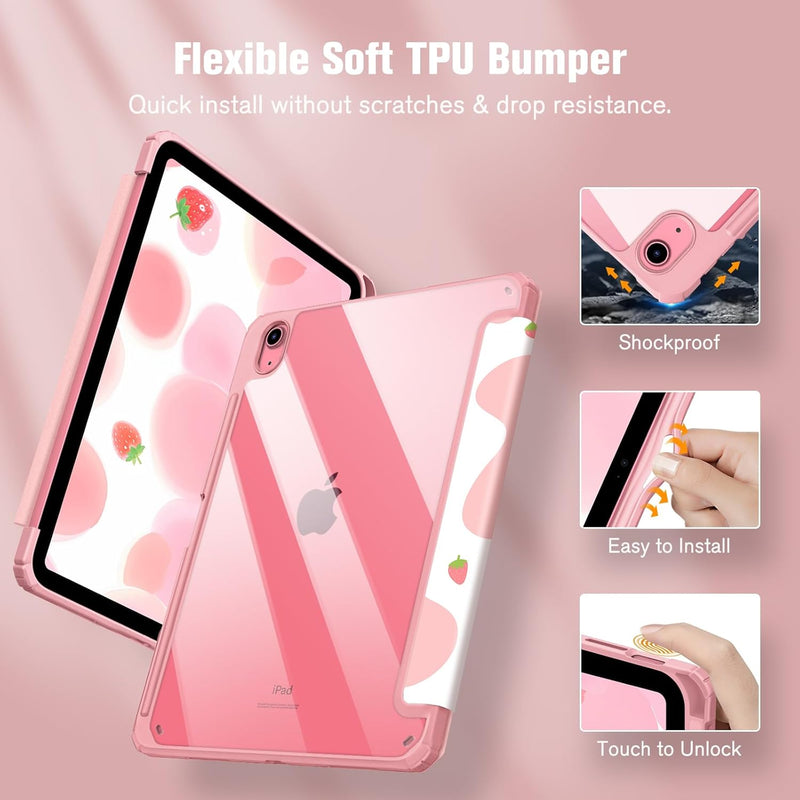 iPad 11th Gen A16 Chip 2025, iPad 10th Gen 10.9" 2022 Hybrid Slim Case w/ Pencil Holder | Fintie