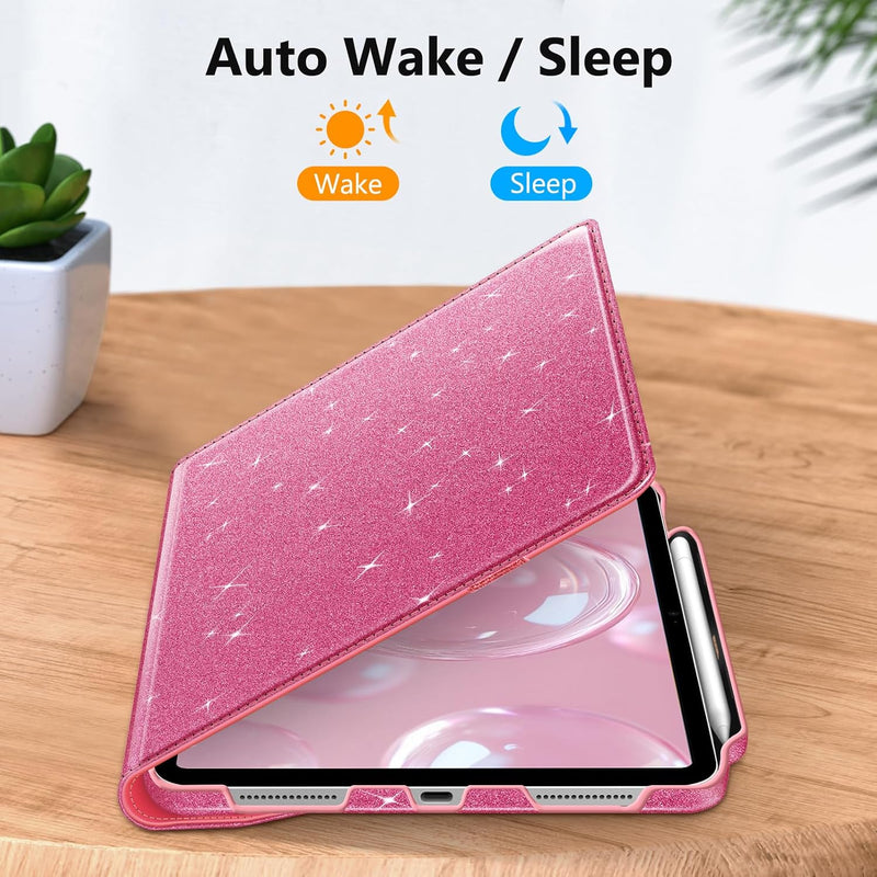 Rotating Case for iPad 11th Gen (A16 chip)/iPad 10th Gen with Glittering Design | Fintie