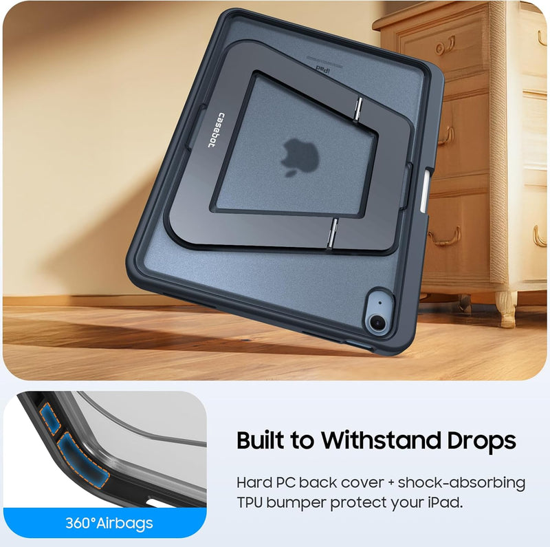 Fintie Shockproof Case for iPad 11th Gen (A16, 2025)/iPad 10th Gen, Slim Frosted Protective Cover with Multi-Angle Stand