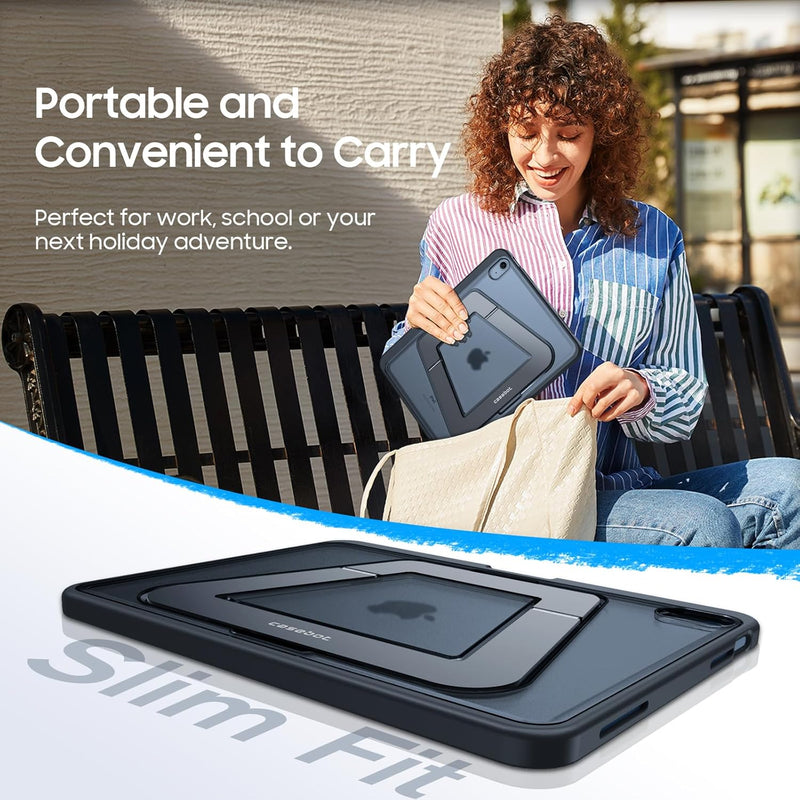 Fintie Shockproof Case for iPad 11th Gen (A16, 2025)/iPad 10th Gen, Slim Frosted Protective Cover with Multi-Angle Stand