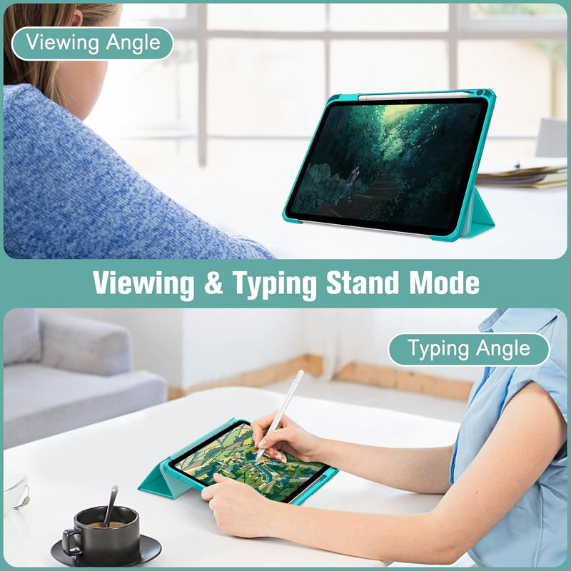 iPad 11th Gen A16 Chip 2025, iPad 10th Gen 10.9" 2022 Hybrid Slim Case w/ Pencil Holder | Fintie
