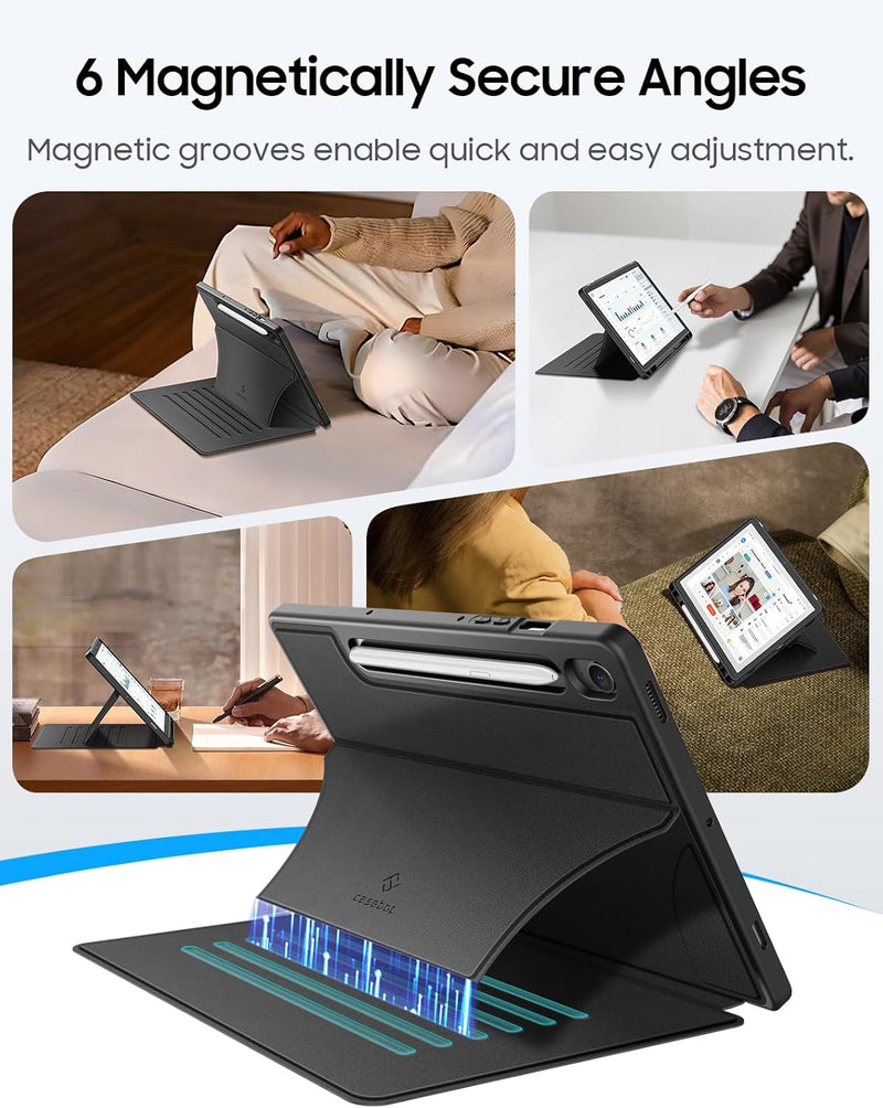 Galaxy Tab S10 FE 10.9" (2025)/Galaxy Tab S9 FE 10.9"/Galaxy Tab S9 11" Multi-Angle Viewing Rugged Case | Fintie
