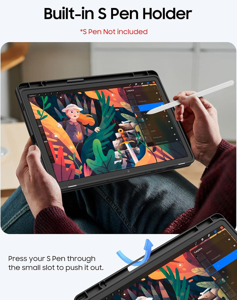 Galaxy Tab S10 FE 10.9" (2025)/Galaxy Tab S9 FE 10.9"/Galaxy Tab S9 11" Multi-Angle Viewing Rugged Case | Fintie