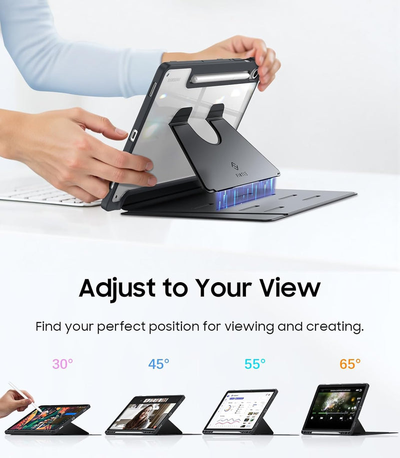 Samsung Galaxy Tab S10 FE/Tab S9 FE 10.9"/ Tab S9 11" Stand Case w/Multiple Stand Angles & S Pen Holder | Fintie