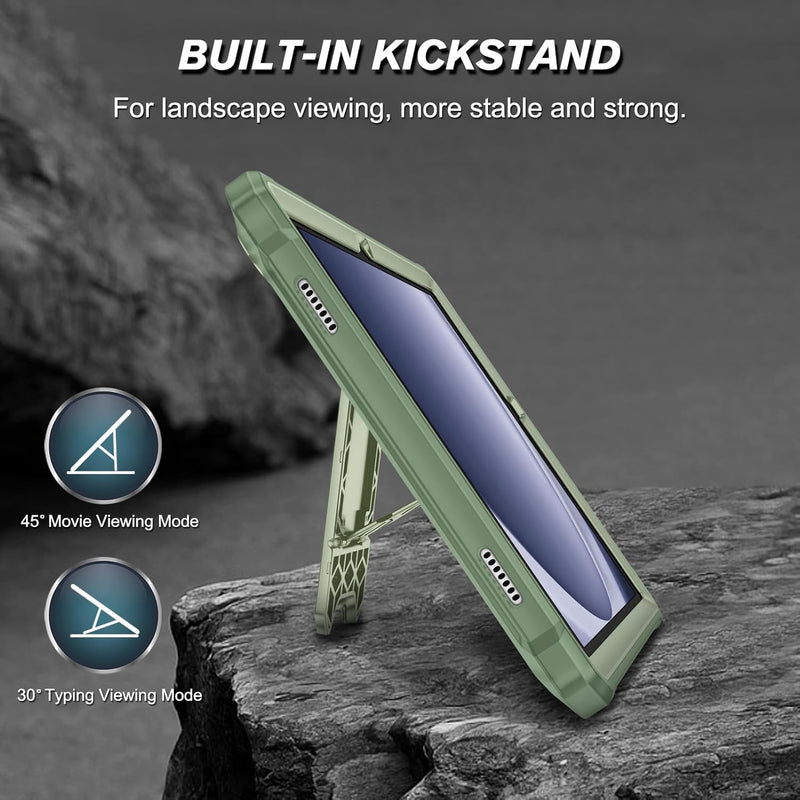 Galaxy Tab A9 Plus 11" Rugged Tuatara Kickstand Case w/ Screen Protector | Fintie