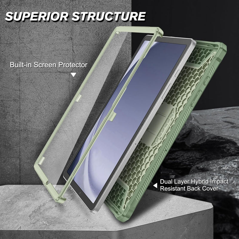 Galaxy Tab A9 Plus 11" Rugged Tuatara Kickstand Case w/ Screen Protector | Fintie