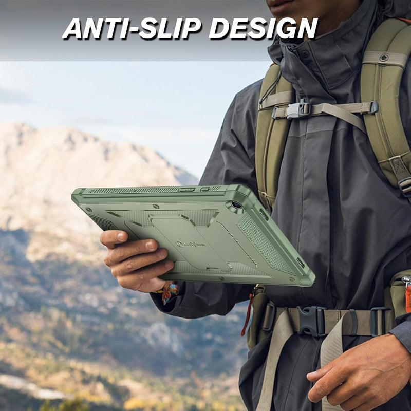 Galaxy Tab A9 Plus 11" Rugged Tuatara Kickstand Case w/ Screen Protector | Fintie