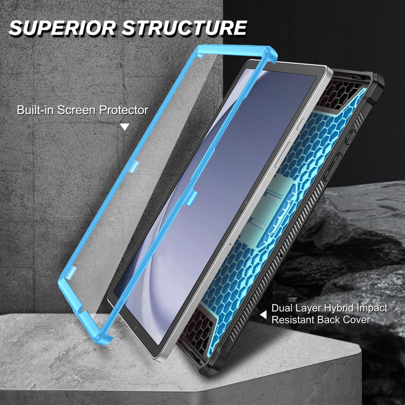 Galaxy Tab A9 Plus 11" Rugged Tuatara Kickstand Case w/ Screen Protector | Fintie