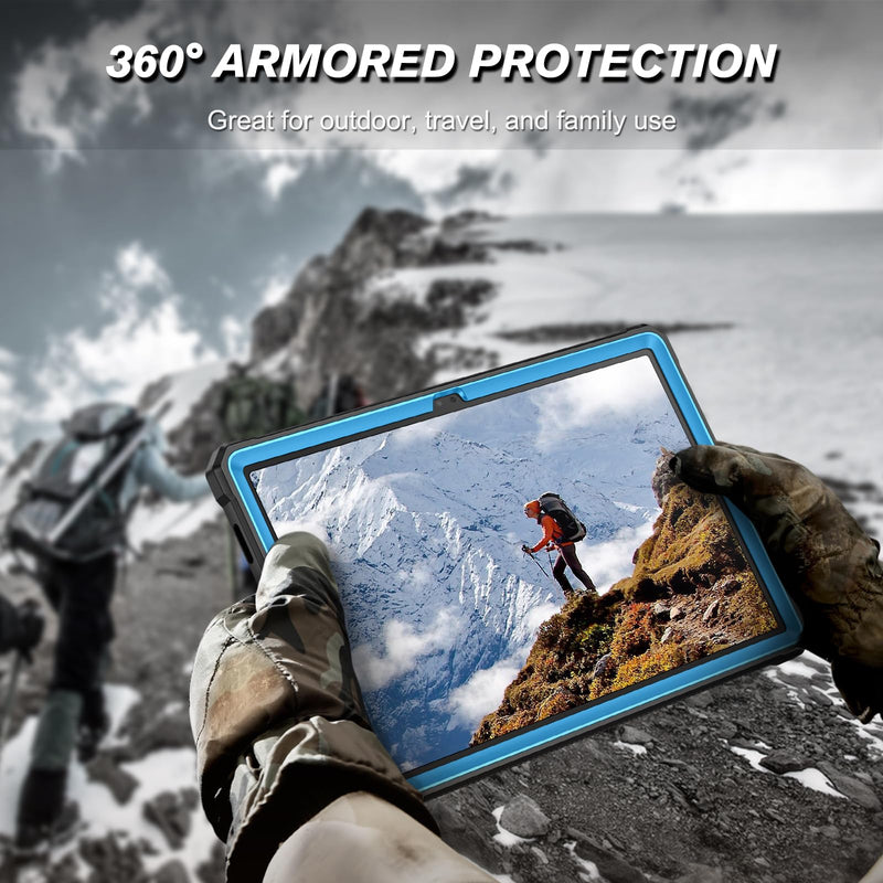 Galaxy Tab A9 Plus 11" Rugged Tuatara Kickstand Case w/ Screen Protector | Fintie