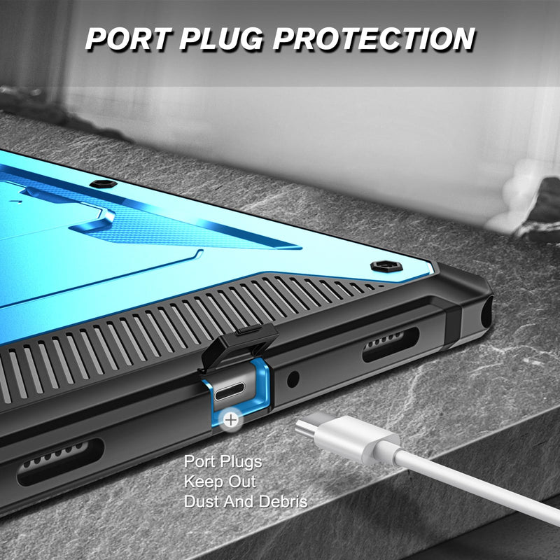 Galaxy Tab A9 Plus 11" Rugged Tuatara Kickstand Case w/ Screen Protector | Fintie