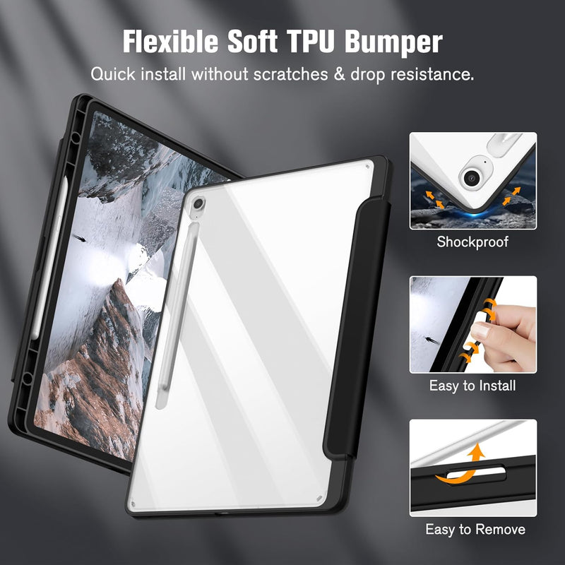 Hybrid Slim Case for Samsung Galaxy Tab S10 FE Plus 13.1-inch (Model SM-X620/SM-X626) | Fintie