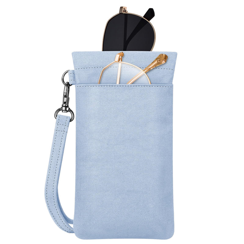Fintie Soft Eyeglasses Case with Carrying Strap [Double Pouch]