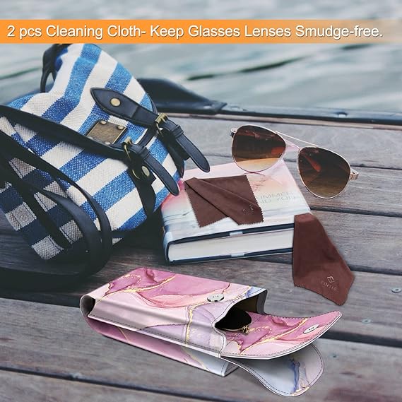 Double Eyeglasses Case with Carabiner Hook | Fintie