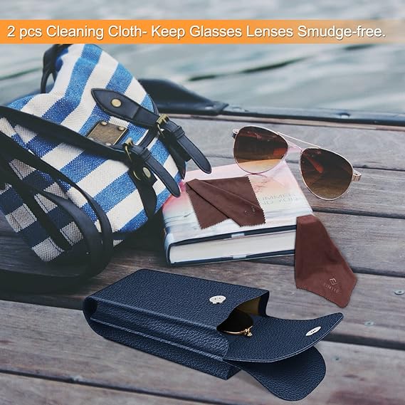 Double Eyeglasses Case with Carabiner Hook | Fintie