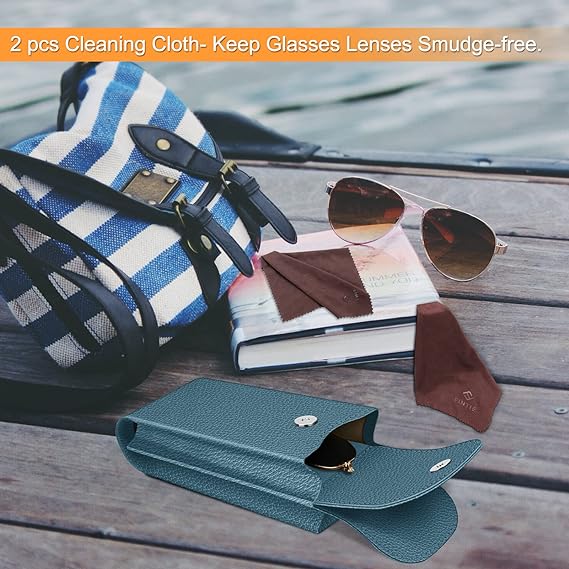 Double Eyeglasses Case with Carabiner Hook | Fintie