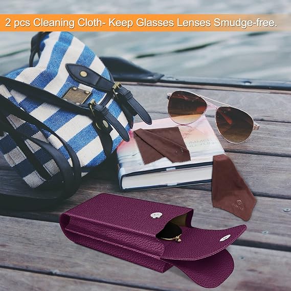 Double Eyeglasses Case with Carabiner Hook | Fintie