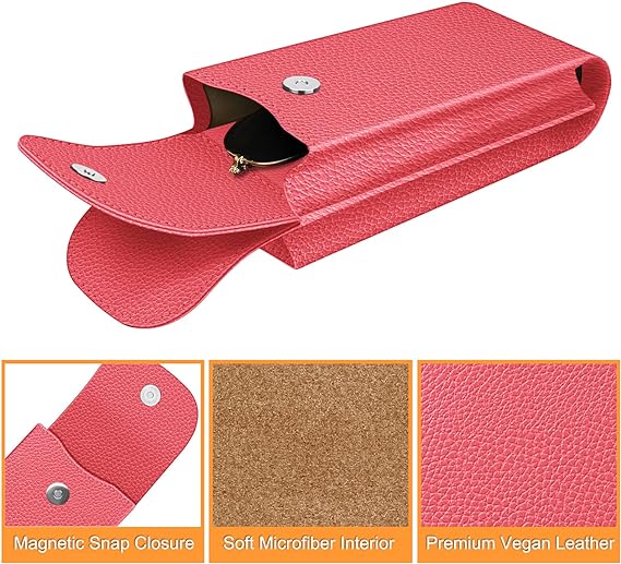 Double Eyeglasses Case with Carabiner Hook | Fintie