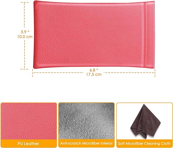 Eyeglasses Pouch with Cleaning Cloth | Fintie