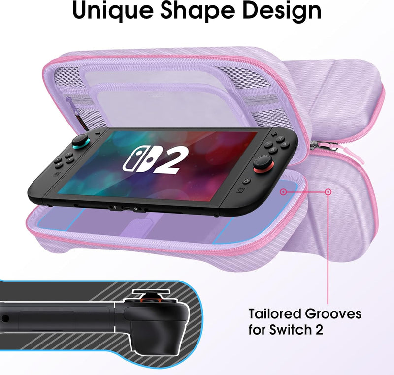 FINTIE Carrying Case for Nintendo Switch 2 (2025), Gaming Travel Bag with 19 Game Card Slots